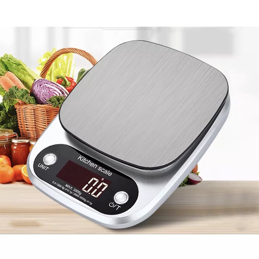 Cân Nhà Bếp Kitchen Scale 3kg/0.1g - 10kg/1g. Cân Tiểu Ly Gia Vị. Màn Hình LCD Độ Chính Xác Cao Hoạt Động Ổn Định