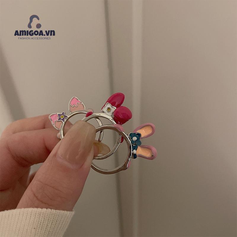 ✨✨ Nhẫn hở hình thỏ hoạt hình đáng yêu thời trang Hàn Quốc cho nữ