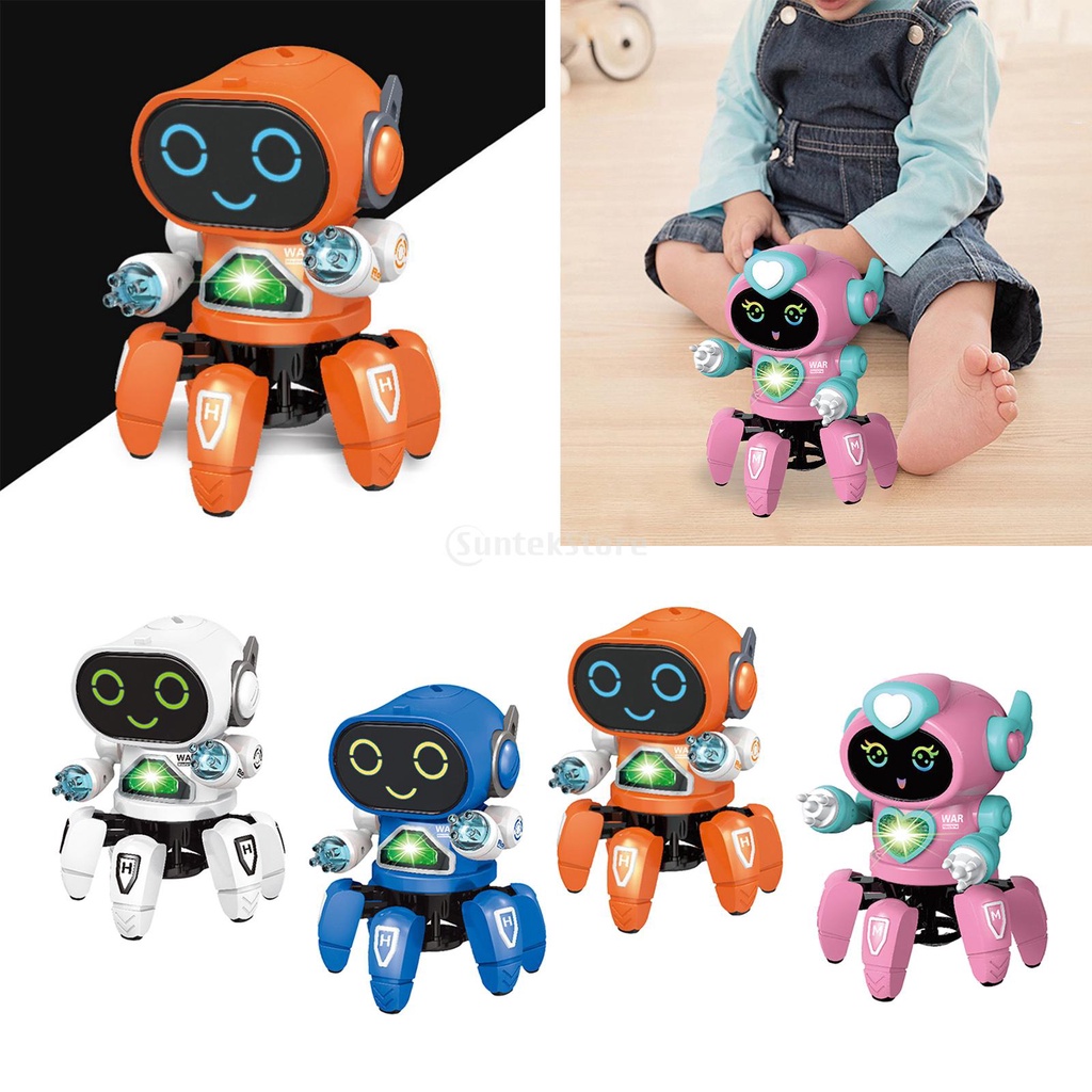 Robot Bạch Tuộc Nhảy Múa Theo Nhạc Có Đèn Dễ Thương Đồ Chơi Robot Cho Bé - BỐ KHỦNG LONG
