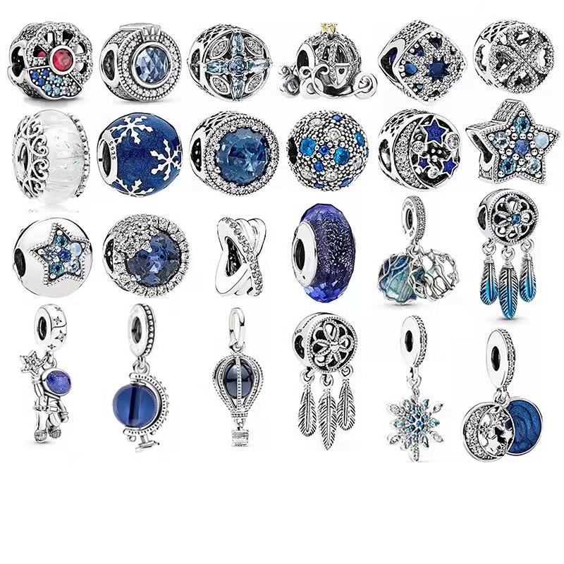 Pandora Hạt Bạc 925 Họa Tiết Ngôi Sao Đại Dương Dùng Làm Vòng Đeo Tay diy