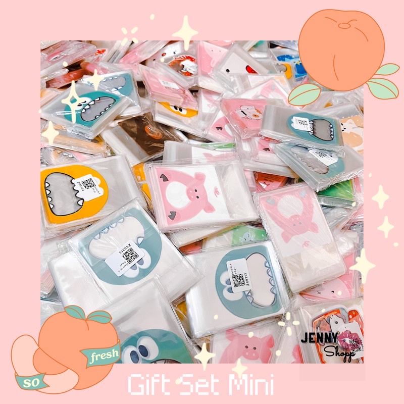 SAMPLE SET CHUN BUỘC TÓC NHIỀU MÀU HÌNH NGỘ NGHĨNH CUTE TÚI 7*7CM