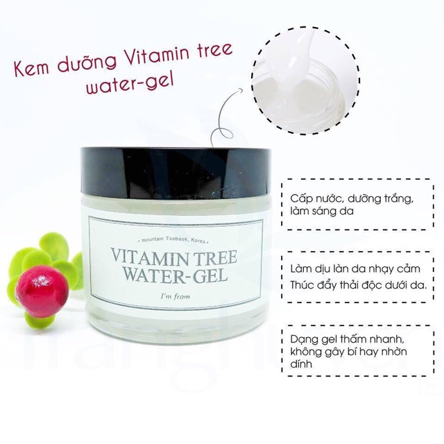 Gel dưỡng ẩm sáng da I’m From Vitamin Tree Water Gel 75g