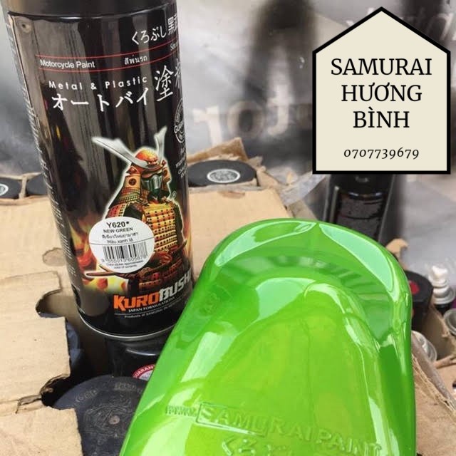 Chai Sơn xit Samurai Y620 màu xanh lá