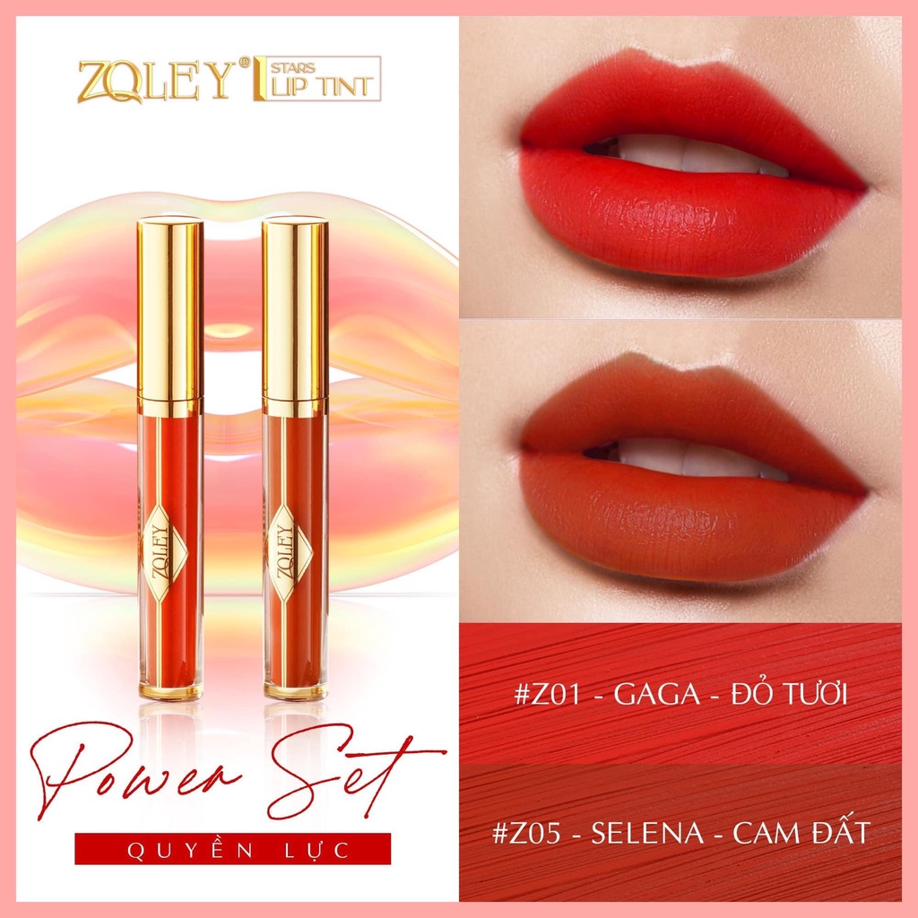 Son Star Lip Tint Zoley 5 Màu Cá Tính - Son Kem Nhung Zoley