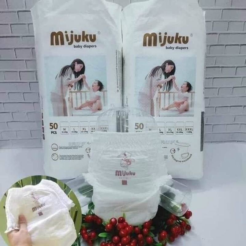 Bỉm quần Mijuku S,M,L,XL,XXL,XXXL 50 miếng