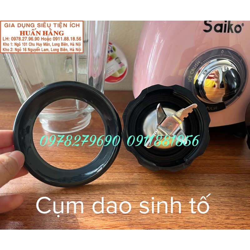 (LINH KIỆN) Cốc thủy tinh 1.5 lít cho máy xay sinh tố Saiko BL-1572G BL1573G, CUHO BD-20A