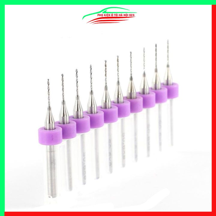 Hộp 10 mũi khoan CNC cao cấp độ chính xác cao 0.6mm