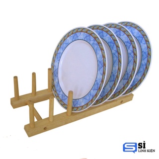 Giá Đựng Dĩa 7 thanh Gỗ Đức Thành- giá đựng dĩa