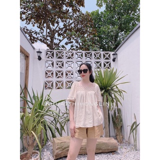 Bộ thô đũi tay bồng cổ ren drt95