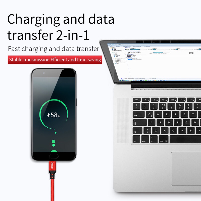 Dây cáp sạc nhanh HOCO. X14 dài 2M cho Samsung A71 Samsung Galaxy Note 9 S9 S8 S10 Xiaomi Mi 6/Mi 8