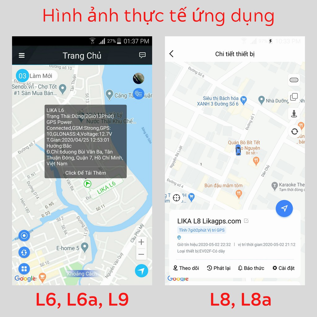 Định vị xe máy,oto LIKA L6, L8, L8+, L9 - Miễn phí phần mềm Tiếng Việt trọn đời Bảo hành 1 năm Giá đại lý