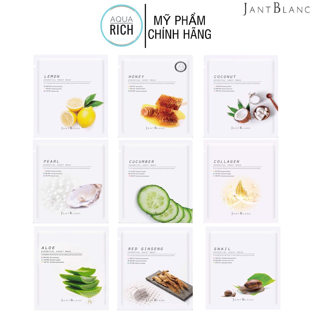 Mặt Nạ Giấy Jant Blanc Collagen Essential Sheet Mask Hàn Quốc