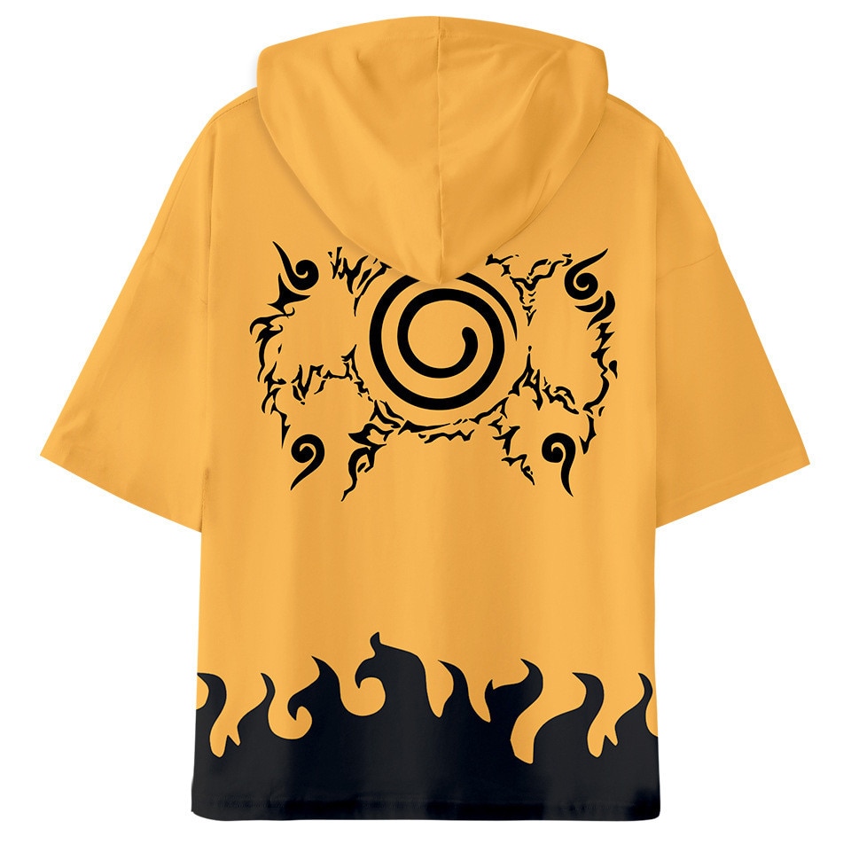 Áo Hoodie Ngắn Tay In Họa Tiết Naruto 3D Cá Tính