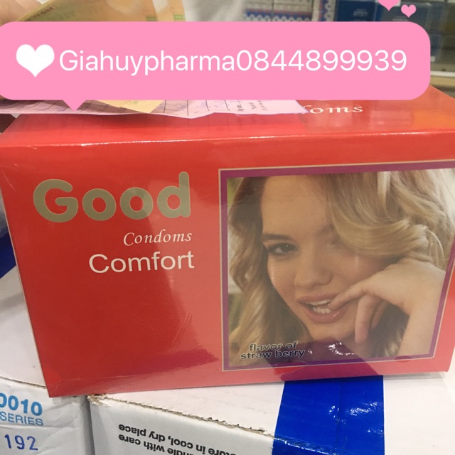 Bao cao su Good hương dâu hộp 144c -tăng độ ẩm tự nhiên cho âm đạo
