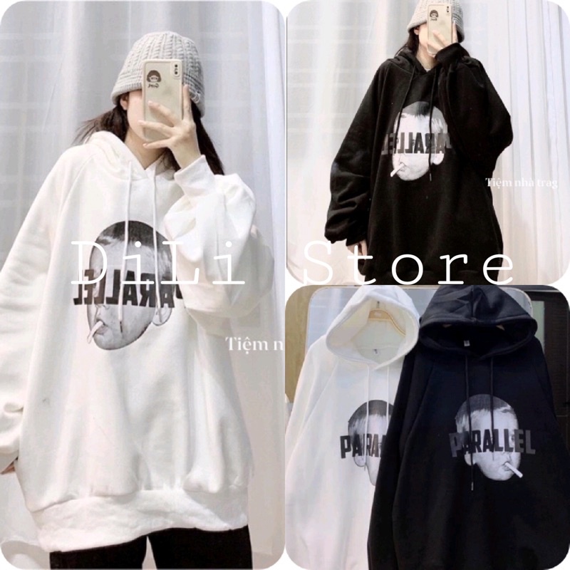 Áo Hoodie Nỉ Có Mũ Form Rộng Cậu hai Màu ĐEN | TRẮNG Unisex Nam Nữ Ulzzang | BigBuy360 - bigbuy360.vn