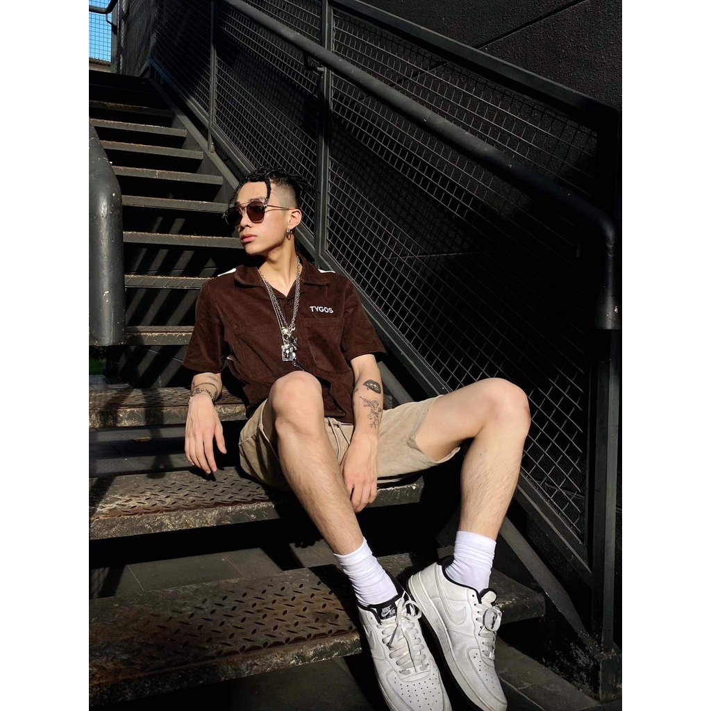 SƠ MI TAY NGẮN NHUNG TĂM-008 | BigBuy360 - bigbuy360.vn