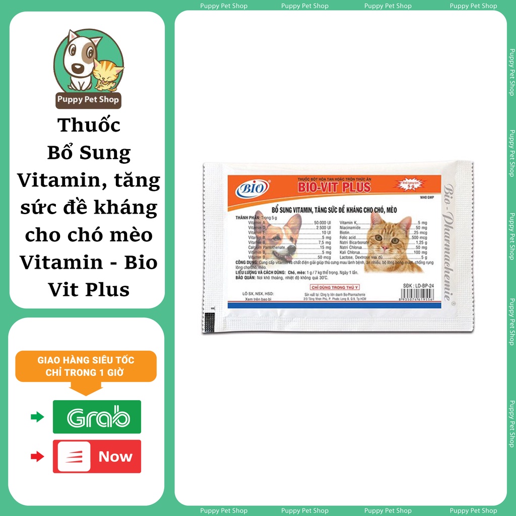 Vitamin tăng sức đề kháng cho chó mèo Vitamin - Bio Vit Plus