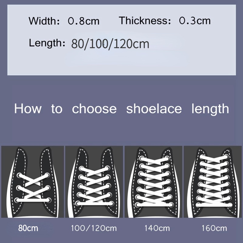 1 Cặp Dây Giày Thể Thao Màu Trắng Thời Trang