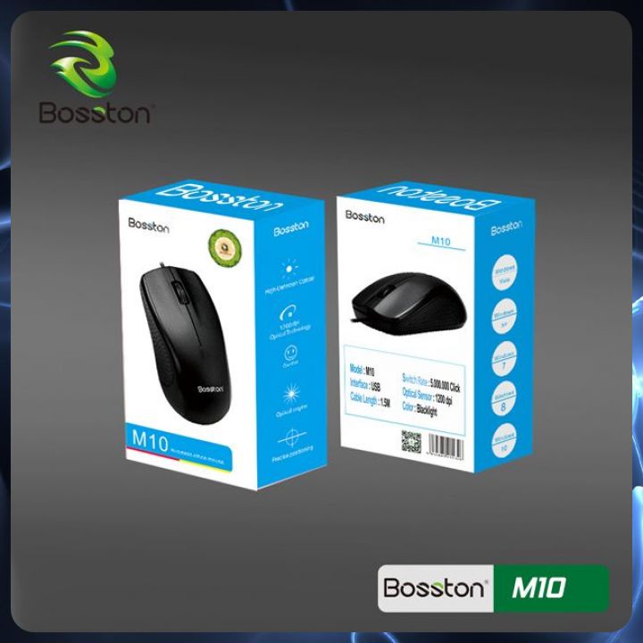 Chuột máy tính có dây Bosston M10 quang học dùng văn phòng chơi game