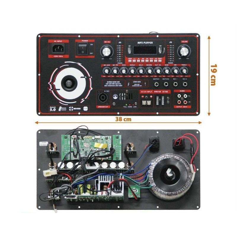 BO MẠCH LOA KÉO NGUỒN XUYẾN ĐÁNH LOA 5 TẤC TRỞ XUỐNG, ECHO REVERB DSP CÓ ĐÈN LED THEO NHẠC