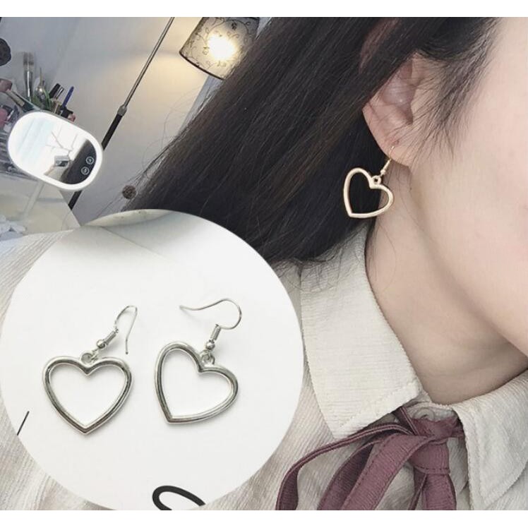 Youthful heart shaped earrings for women