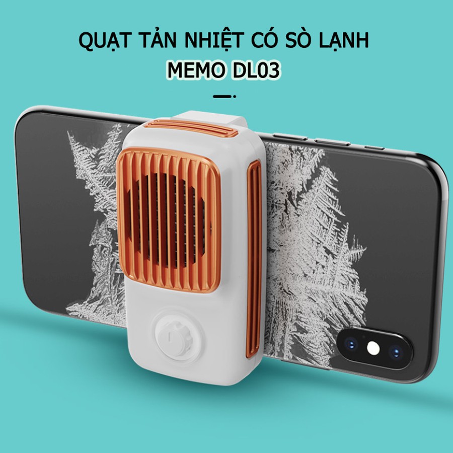 Memo DL03 | Quạt tản nhiệt chính hãng dành cho điện thoại, có sò lạnh siêu mát, 03 cấp độ làm lạnh