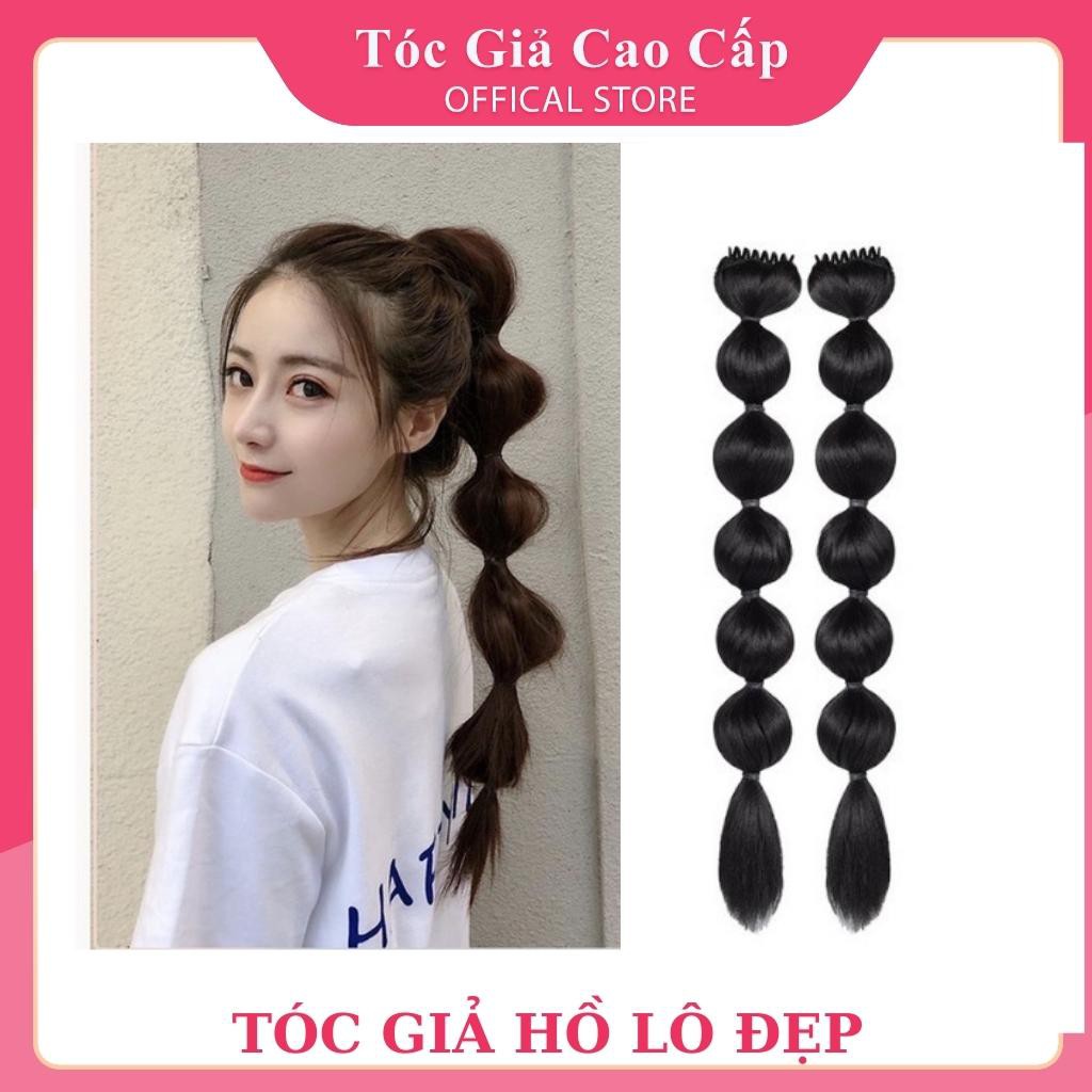 Tóc giả hồ lô, dạng ngoặm mini 60cm