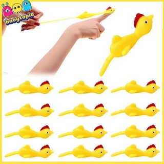 Đồ chơi bắn gà vui nhộn, ná bắn gà cao su silicon, gà dính tường chất liệu an toàn không độc hại
