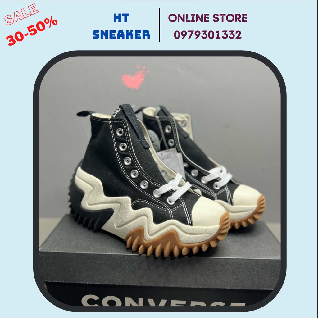 Giày Sneaker CV 1970 Run Motion Star High Đen-Đế Cao Chất-Mới Nhất 2022