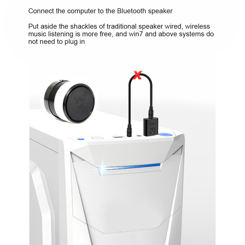 Usb Nhận Tín Hiệu Âm Thanh Bluetooth 5.0 Mini 3.5MM Có Đèn LED 2 Trong 1 Cho Xe Hơi