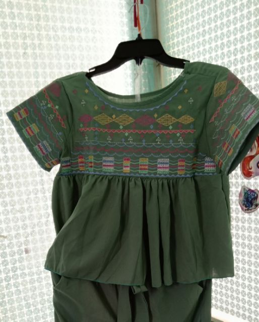 Bộ baby doll thêu