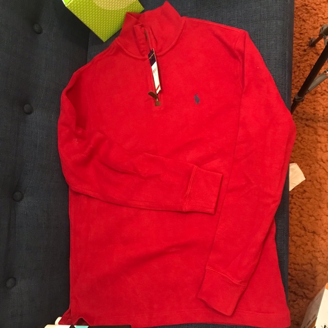 Áo Polo Ralph Lauren French Half zip sweater chính hãng