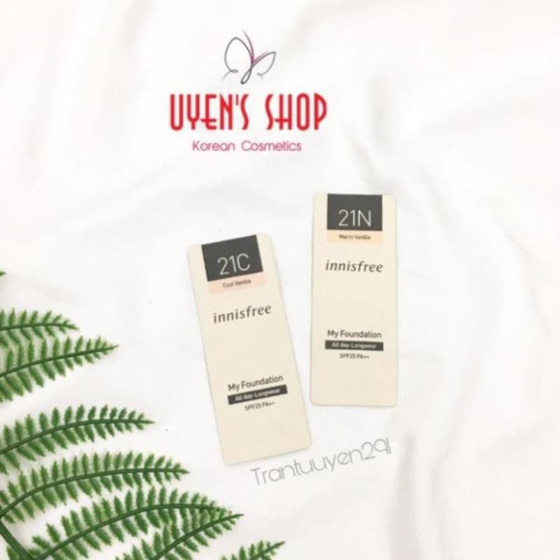 Sample Kem Nền Kiềm Dầu Innisfree My Foundation All Day-Longwear 1ml