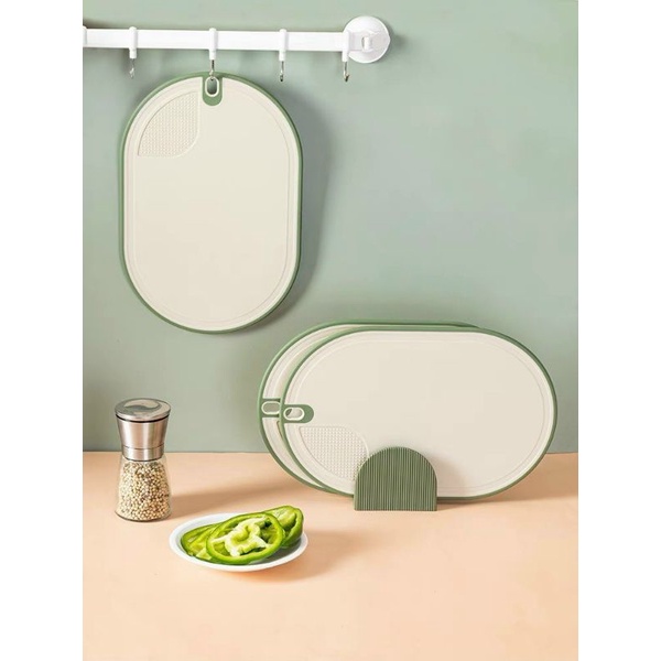 Thớt Nhựa PP Kháng Khuẩn,an toàn cho sức khỏe - 3 màu thiết kế hiện đại - Tặng Kèm Giá Đỡ