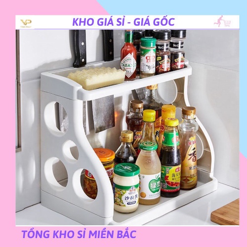 ❌GIÁ SỈ❌Kệ để đồ để gia vị 2 tầng nhà bếp - kệ để đồ phòng tắm 88277