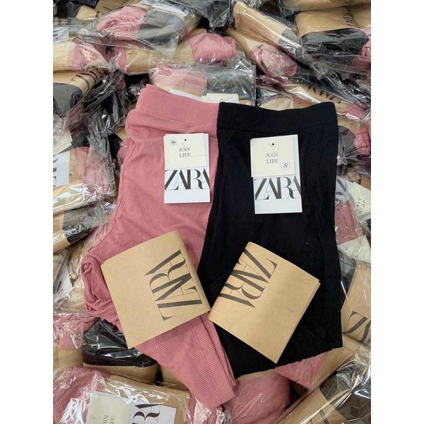 Quần Legging Tăm, Quần Legging Đùi Tăm Cuộn Zara