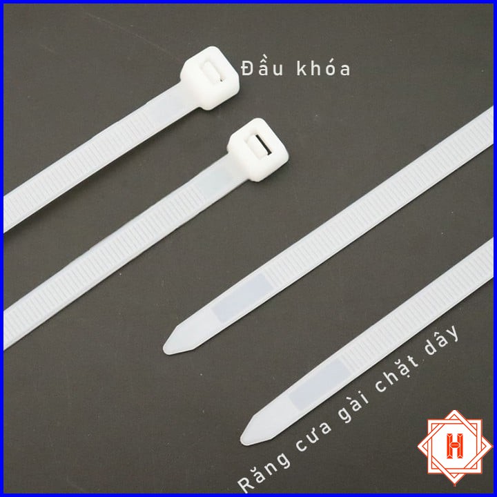 Set 100 Dây thít nhựa đầu khóa zip dẻo dai chịu lực tốt { H }