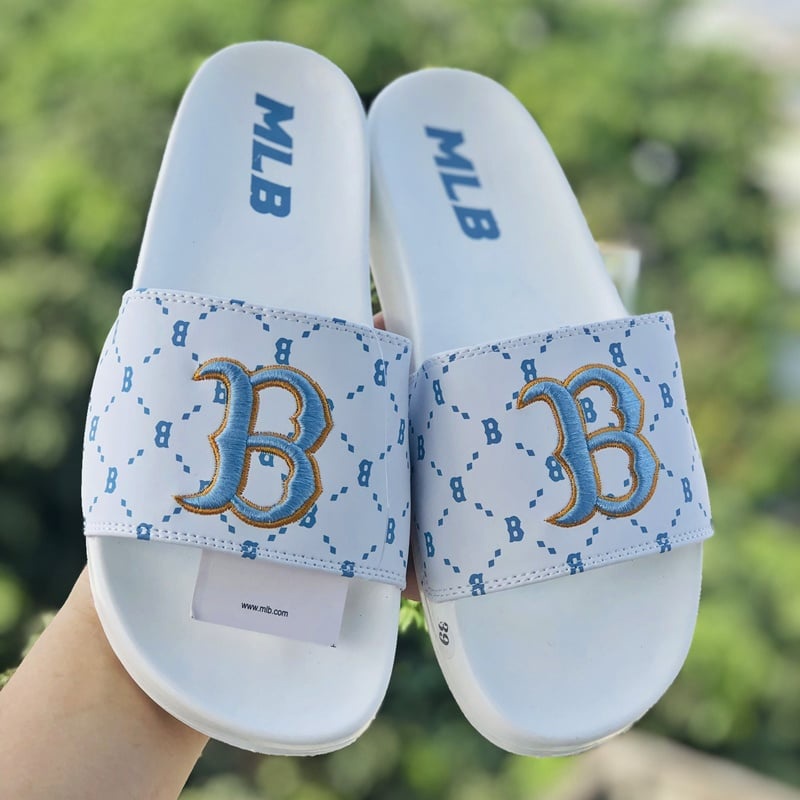 🔥HÀNG SIÊU CẤP🔥Dép nam quai ngang MLB họa tiết thêu tinh tế siêu đẹp