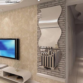 Set 6 miếng dán trang trí tường mặt gương nghệ thuật DIY