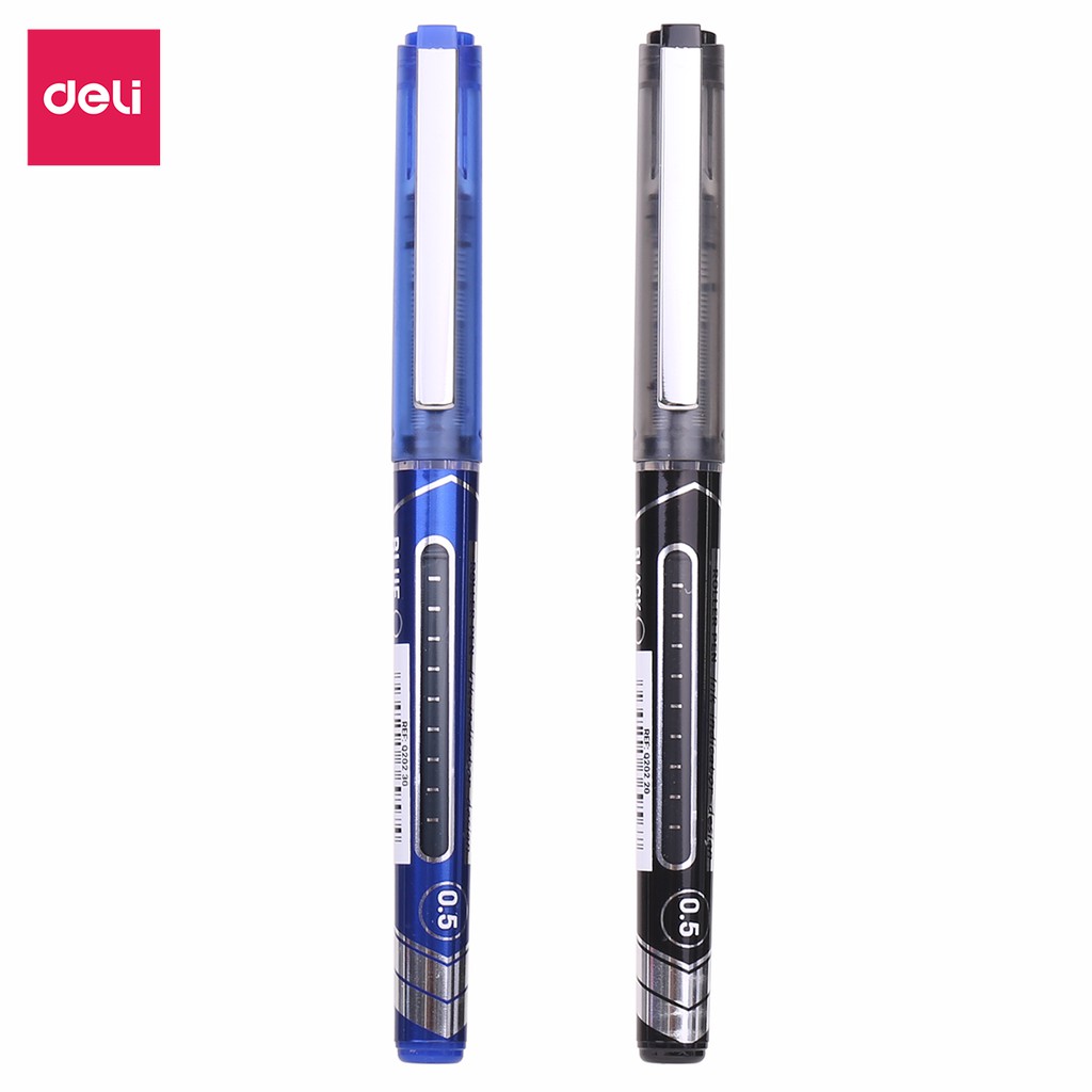 Bút ký Deli - 0.5mm - bút gel - nắp đậy - mực Xanh/Đen - EQ20220 / EQ20230