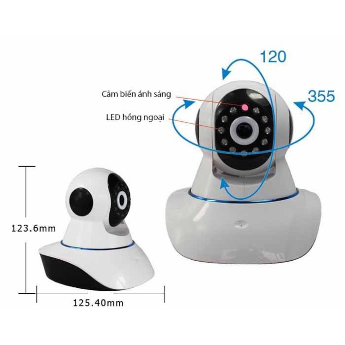 Camera IP Yoosee 3 Râu 1.3MP HD 720p - Hỗ trợ quay 360 độ, đàm thoại 2 chiều