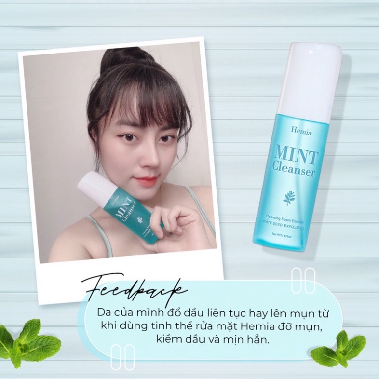 Tinh thể rửa mặt bạc hà Hemia sạch sâu, kiềm dầu, ngừa mụn, dịu nhẹ, an toàn cho da | BigBuy360 - bigbuy360.vn