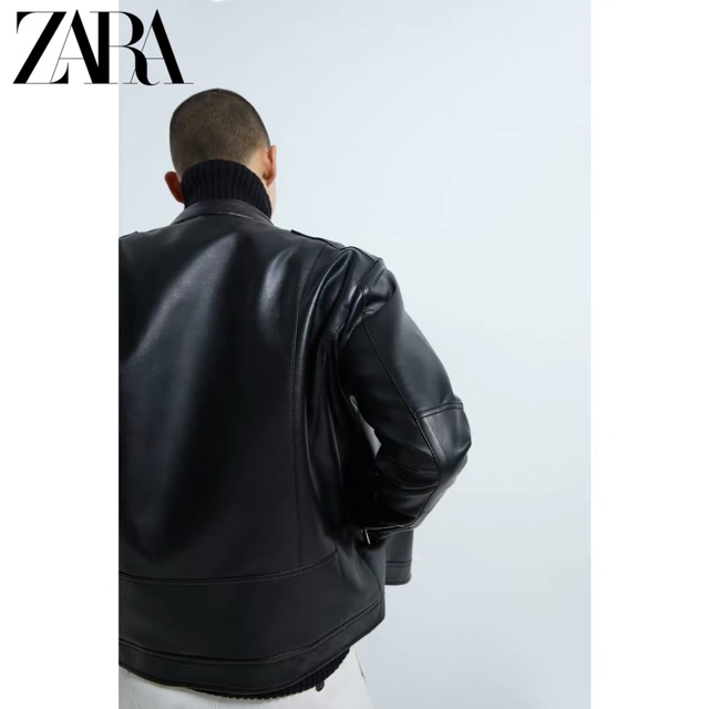 Áo khoác da Zara man auth canh sale, kèm video