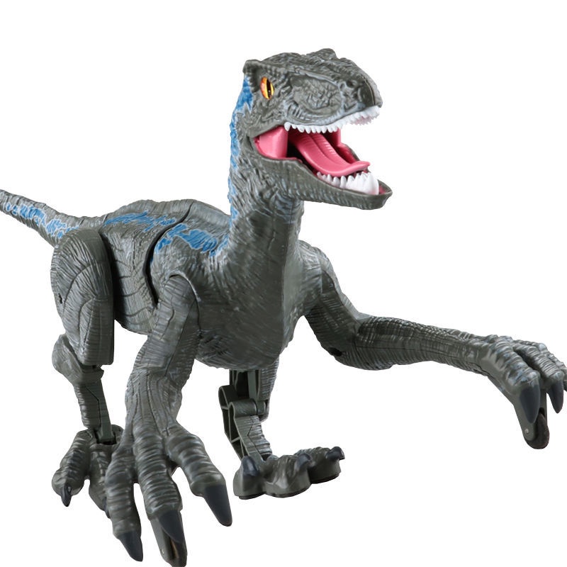 ▨✳♙Khủng long điều khiển từ xa velociraptor quá khổ với âm thanh mô phỏng ánh sáng Động vật cơ khí đi bộ khủng long cậu