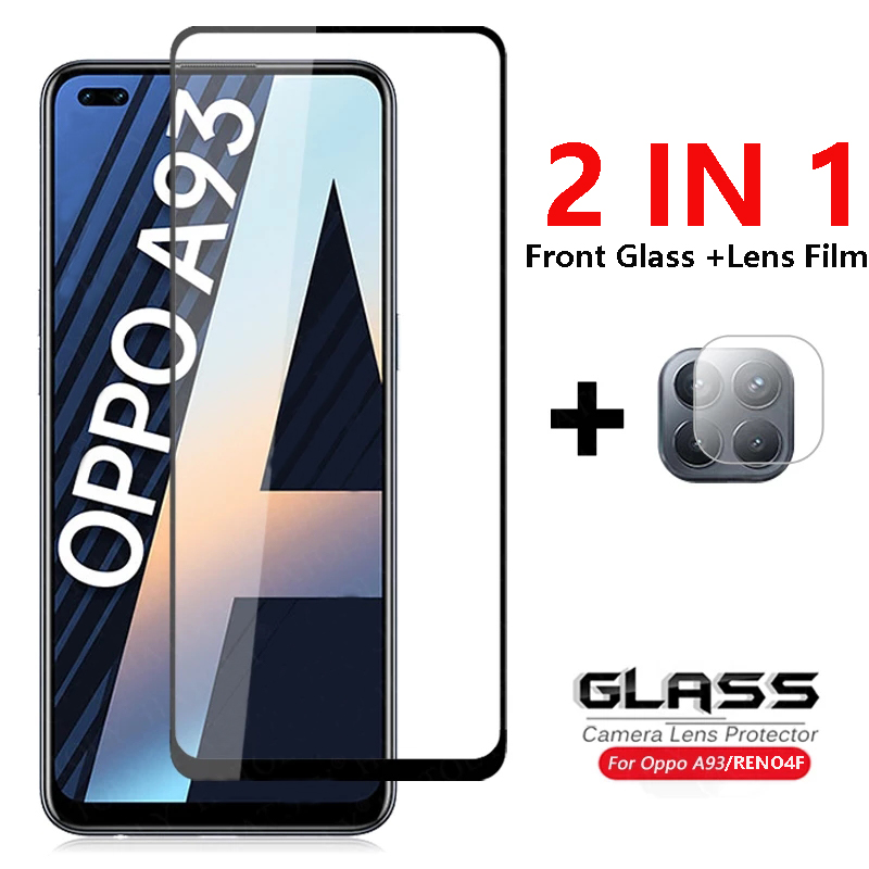 Phim Bảo Vệ Ống Kính Máy Ảnh Cho Oppo A93 OppoA93 A 93 Kính Cường Lực 2 Trong 1 Full Cover Bảo Vệ Mà