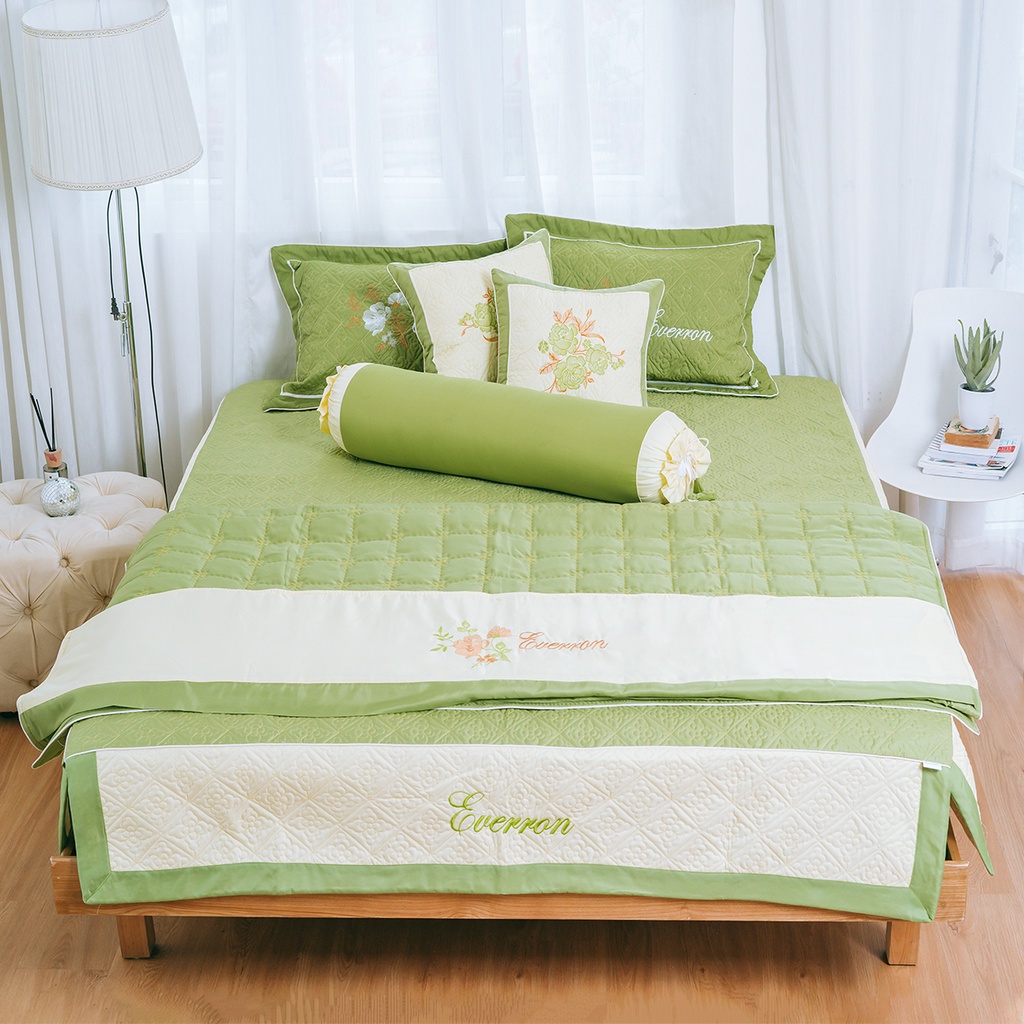Bộ Ga Gối Chất Satin 5 Món (3 Vỏ Gối, Ga, Chăn) Nhiều Màu Lựa Chọn | BigBuy360 - bigbuy360.vn