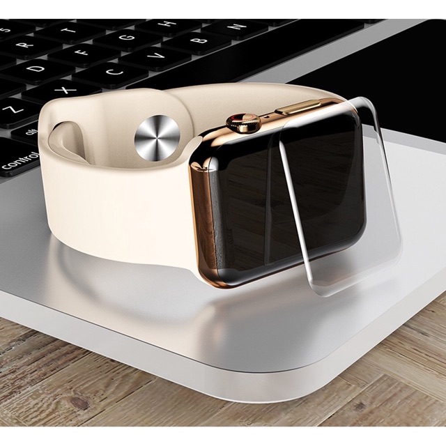 Kính cường lực Apple Watch size 1/2/3/4/5 Full keo UV màn hình trong suốt