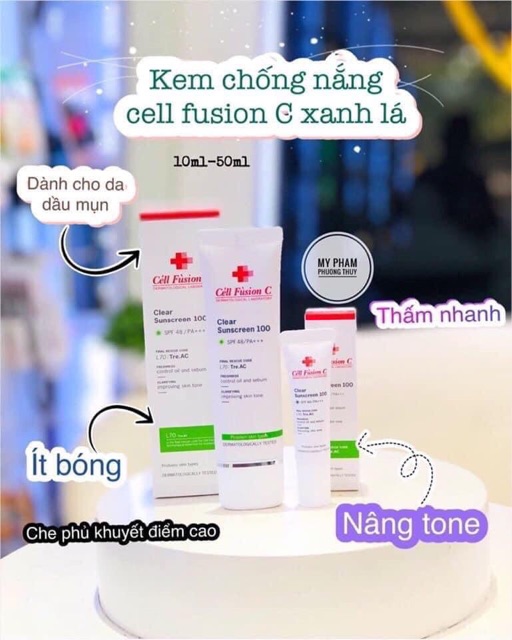 KEM CHỐNG NẮNG  #CELL #FUSION #C   CHUẨN HÀN