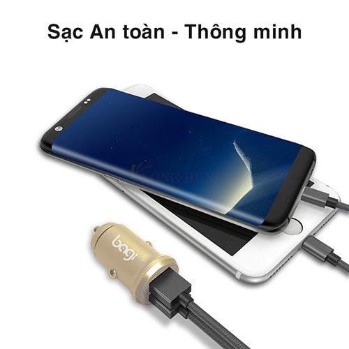 Cốc sạc xe hơi Bagi 2A 2USB CE-O52 - Hàng chính hãng