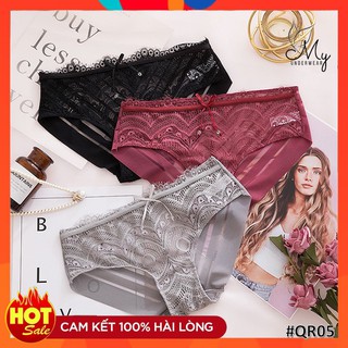 Quần lót ren ❣️❣️ FREE SHIP 50K ❣️❣️ quần chíp nữ đồ lót ren phối lưới gợi cảm sexy - QR05